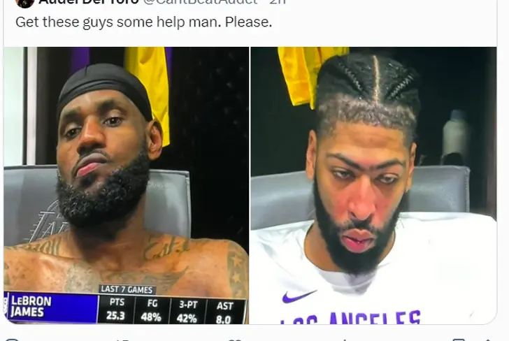 LeBron James and Anthony Davis couldn't hide their frustration