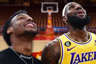 Bronny James and LeBron James