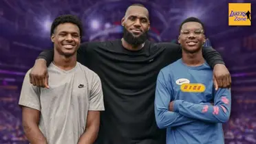Bronny, LeBron and Bryce James