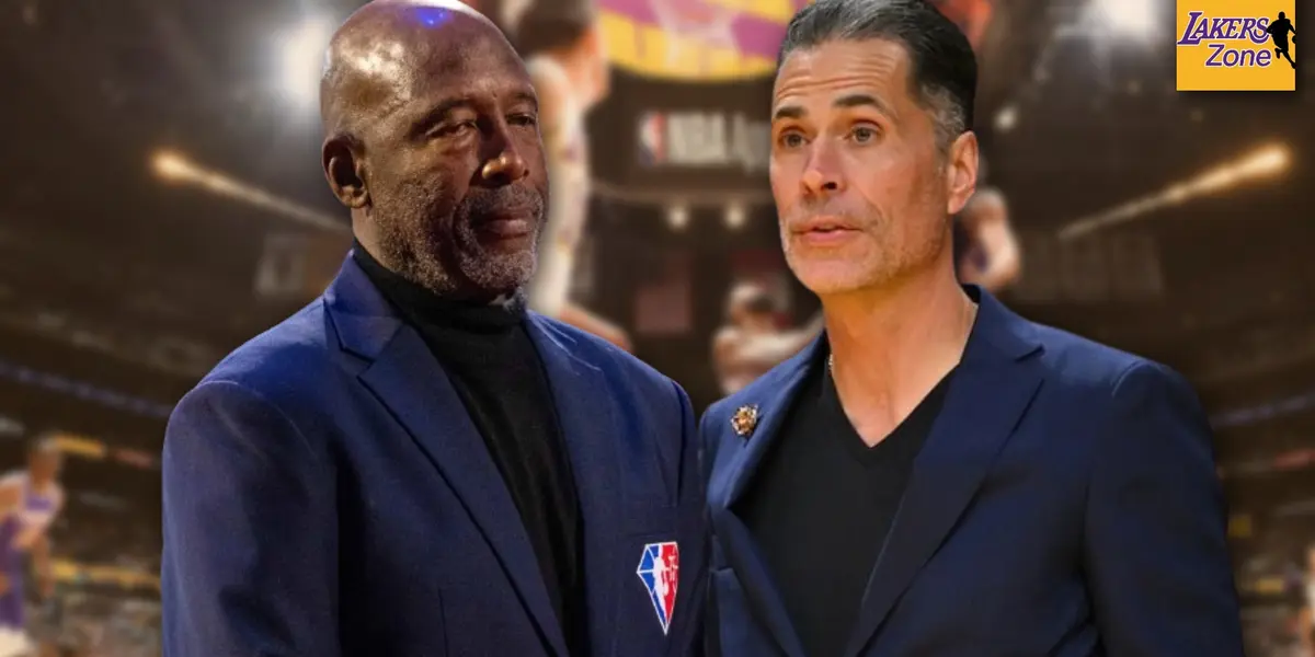 James Worthy and Rob Pelinka