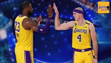 LeBron James and Alex Caruso