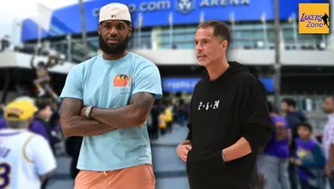 LeBron James and Rob Pelinka