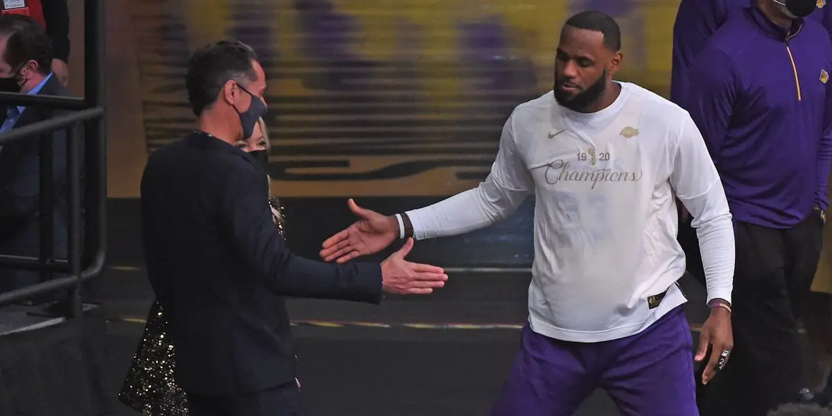 Rob Pelinka gave his first words after LeBron James' latest two-year extension.