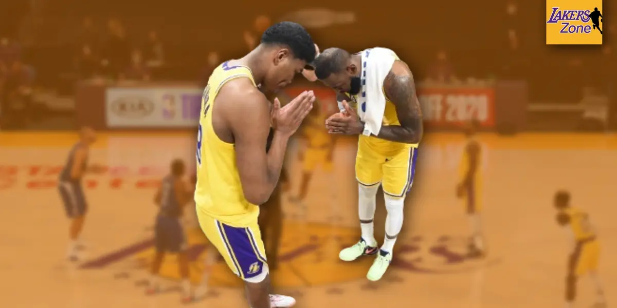 Rui Hachimura and LeBron James