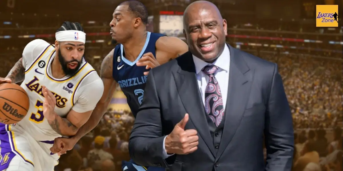 The showtime era Lakers legend Magic Johnson was at the Crypto.com Arena to see the win against the Grizzlies in Game 3 of the series