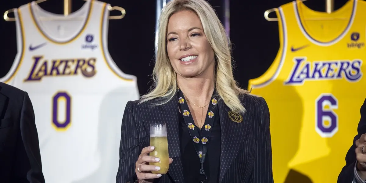 Jeanie Buss explains why they re-sing LeBron James