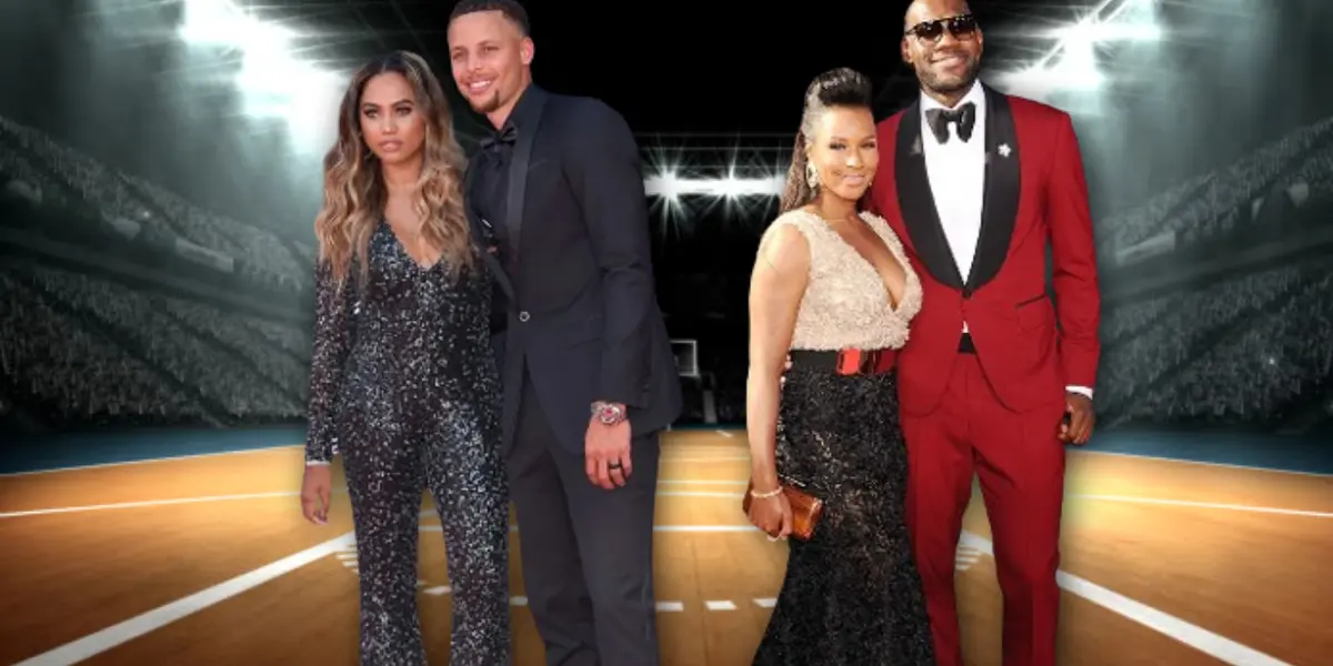 Ayesha and Steph Curry; Savannah and LeBron James