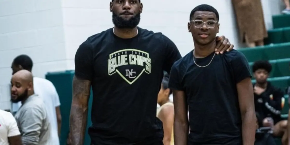 LeBron James reaction to Bryce James' first D1 college offer