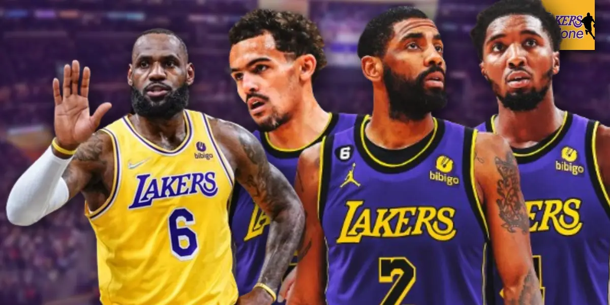 LeBron James, Trae Young, Kyrie Irving and Donovan Mitchell