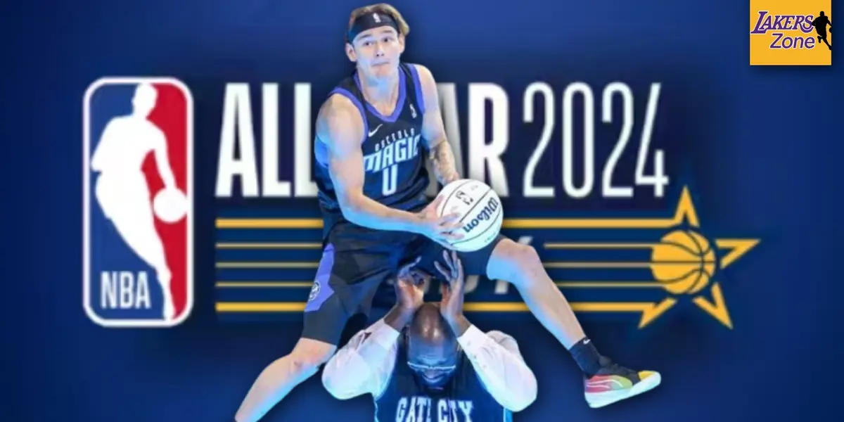 Mac McClung dunking over Lakers Icon Shaquille O'Neal