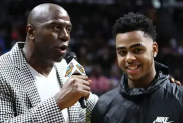 The Lakers' showtime era Magic Johnson has spoken highly of D'Angelo Russell's return to LA